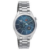 Fastrack, Women's  Watch Analog, Blue Dial Silver Stainless Steel Band, 6193SM01